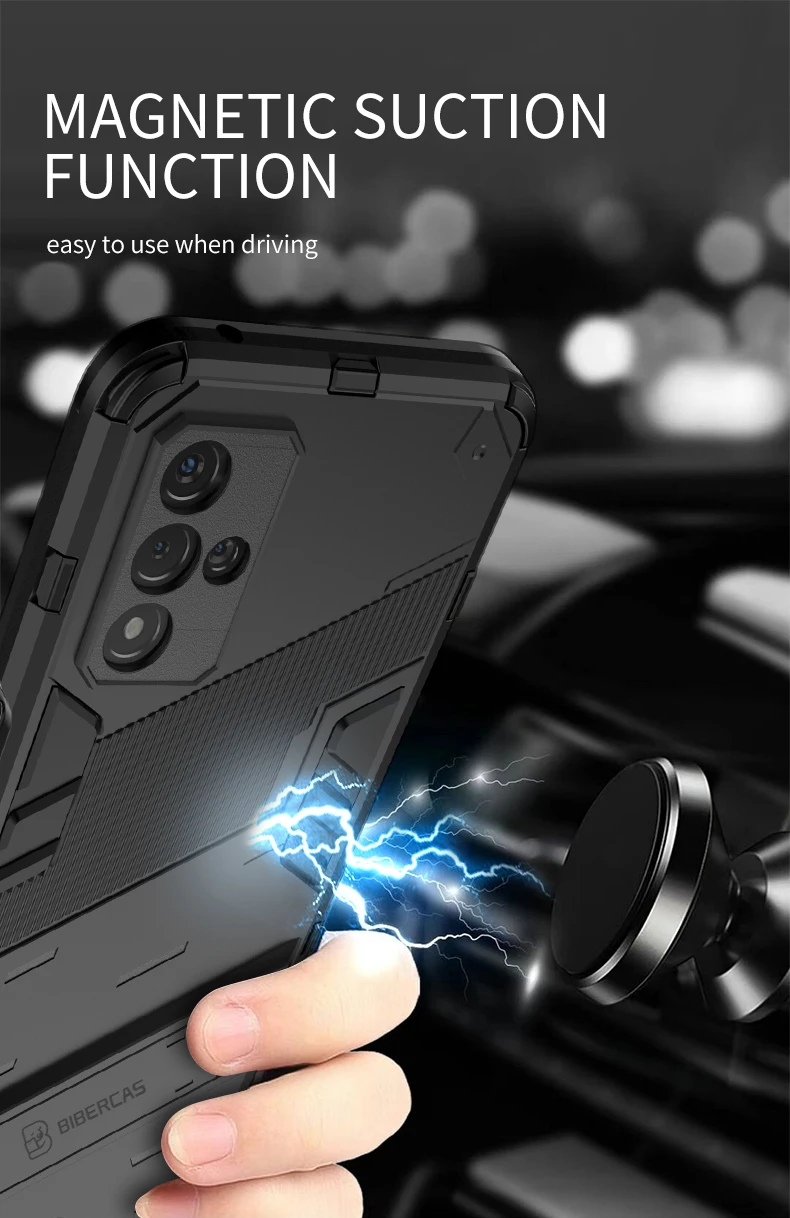 Para Redmi Turbo 4 Pro 5G funda de coche armadura magnética a prueba de golpes fundas de teléfono con soporte para Xiaomi Redmi Turbo 4Pro 6,83 "funda trasera - imagen 4