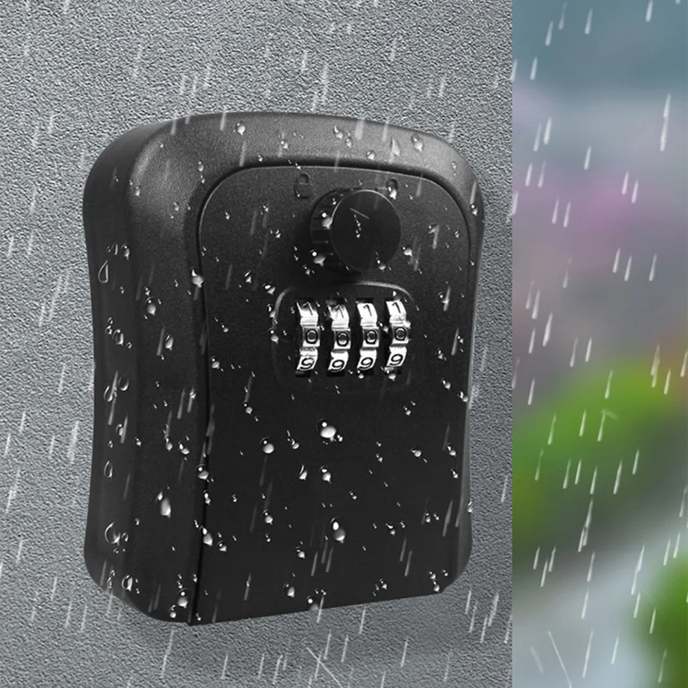 Caja de bloqueo de llaves, caja de bloqueo de almacenamiento de llaves de plástico montada en la pared, resistente a la intemperie, 4 combinaciones, para uso interior y exterior - imagen 3