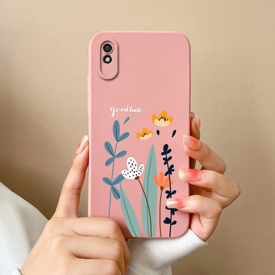 Funda de teléfono para xiaomi Redmi 9, carcasa trasera líquida suave con gesto de corazón, a la moda, 9A, 9AT, 9C - imagen 4