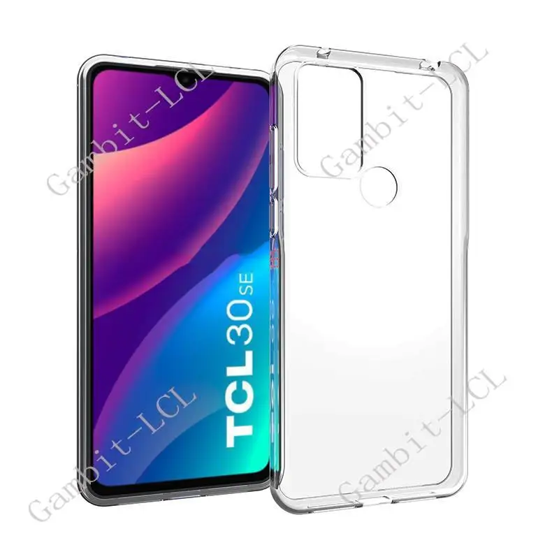 Soporte de anillo trasero para teléfono, funda de silicona suave TPU Original a prueba de golpes para TCL 306, 305, 30 SE, 6102D, 5164D, X668, 6102H - imagen 2