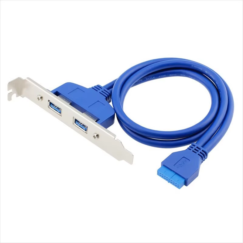 Soporte Panel Adaptador USB 3.0 Header 20 Pines a 2 USB-A