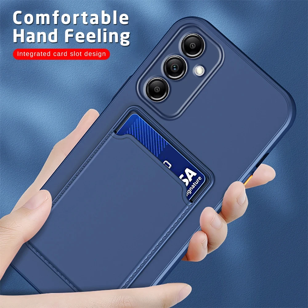 Funda de teléfono de silicona con tarjetero para Samsung Galaxy A55 A35 A54 A34 A25 A15 A54 A16 A26 A36 A56 A05S 4G 5G 5G Funda a prueba de golpes - imagen 3