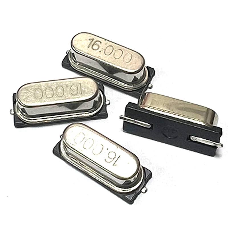 10 Uds HC-49S HC49 SMD resonador de cristal de cuarzo oscilador pasivo 16MHz 16M 16.000MHz