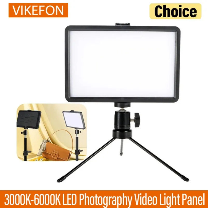VIKEFON 3000K-6000K LED fotografía Video Panel de luz iluminación foto estudio lámpara Kit para disparar transmisión en vivo Youbube filtro RGB