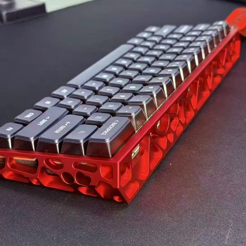 Cnc ánodo de aluminio Holy60 carcasa de aluminio hueca GH60 eje magnético Woting60HE RAKKA HM ATK60 Holy 60 funda para teclado para jugadores - imagen 4