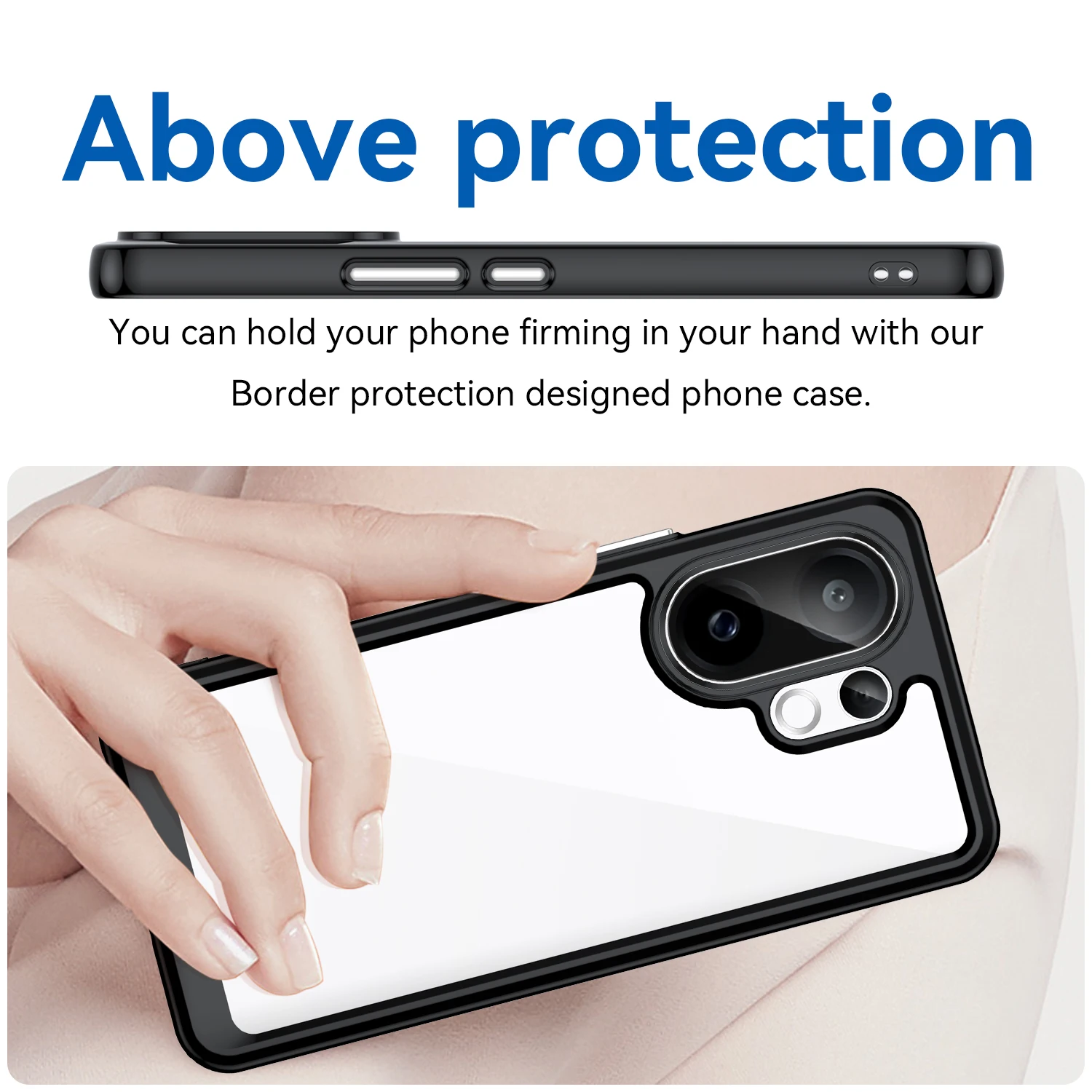 For Vivo V60 Clear Case Vivo V60 Cover Coque Fundas Hard Translucent Soft Edge Shockproof Phone Bumper For Vivo V60 - imagen 4