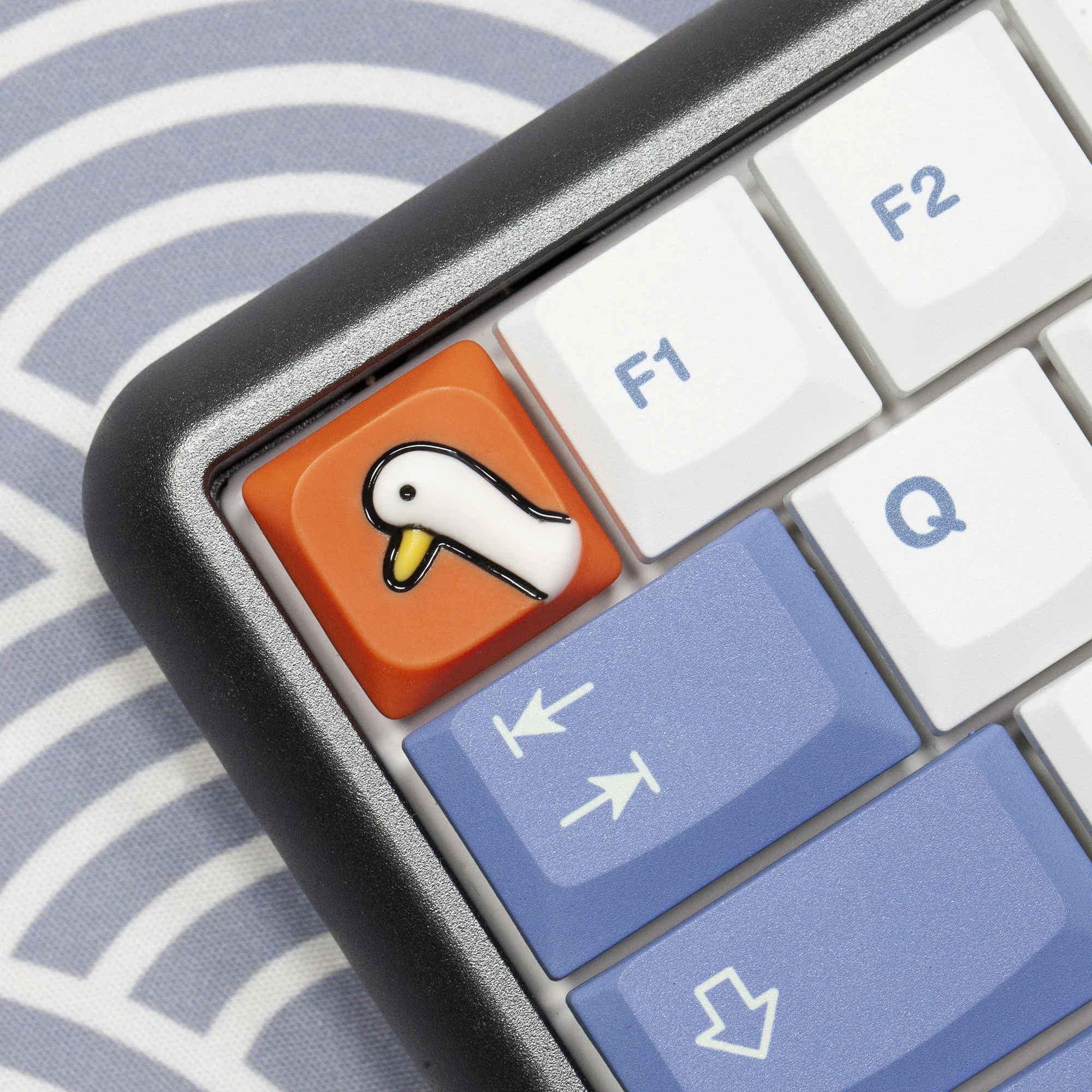 Teclas artesanales de resina de ganso grande, teclas de perfil bajo para teclado mecánico de vástago MX de perfil bajo, teclas novedosas hechas a mano