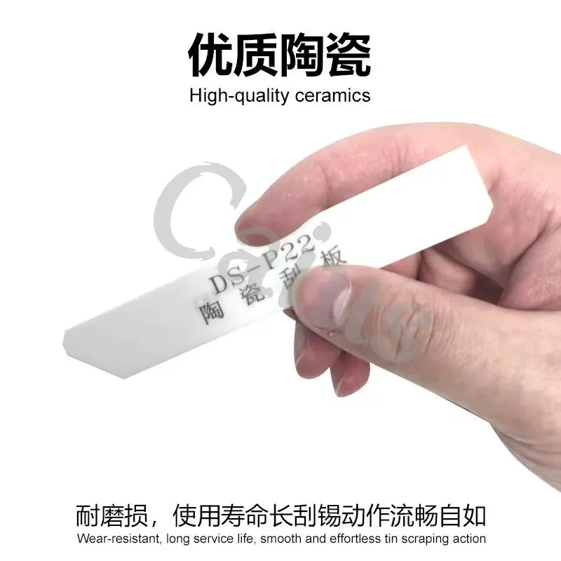 CAIUS-rascador de cerámica antiestático, bisel no magnético, resistente a altas temperaturas, IC CPU, hebilla oblicua, herramienta de reparación de raspador de estaño - imagen 3