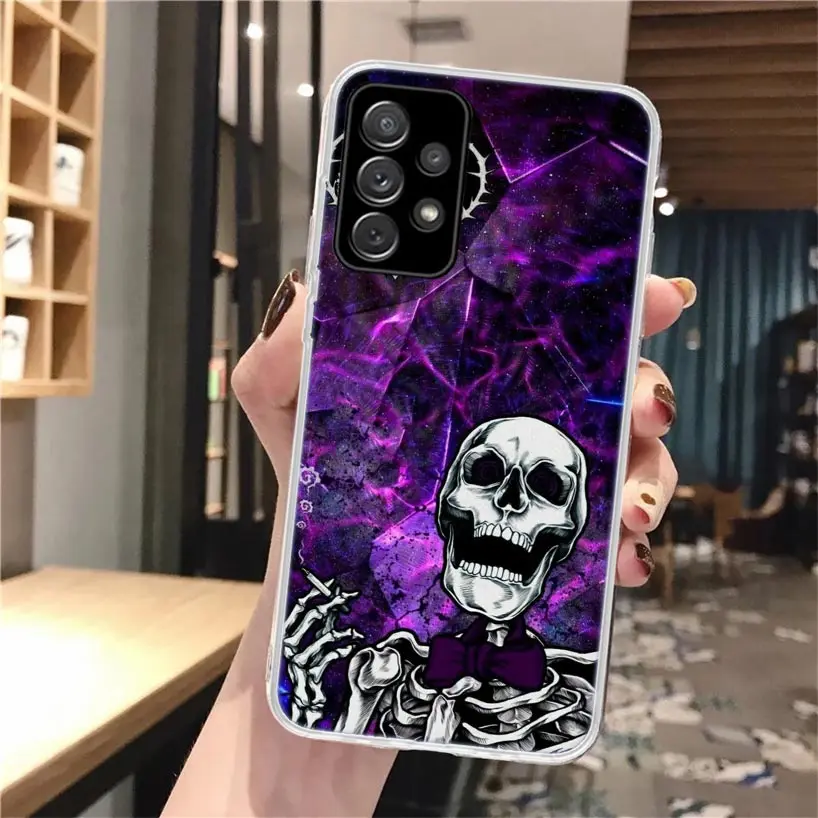 Funda de teléfono de silicona con esqueleto de anatomía y corazón Lovey Kiss para Samsung Galaxy A52 A51 A50S A42 A32 A22 A12 A02S A30S A20S A10S A41 A31 - imagen 5