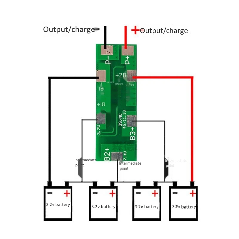 Placa de protección de cargador de batería de litio BMS, 5 piezas, 4S, 16,8 V, 8A, con Balance de batería de energía/mejora la placa de protección PCB - imagen 2