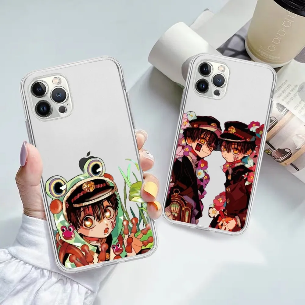 Hanako Kun Yashiro anime funda de teléfono para iPhone 15 13 14 Pro Max XS XR 12 11 Pro 13 Mini 6 7 8 Plus cubierta trasera transparente suave