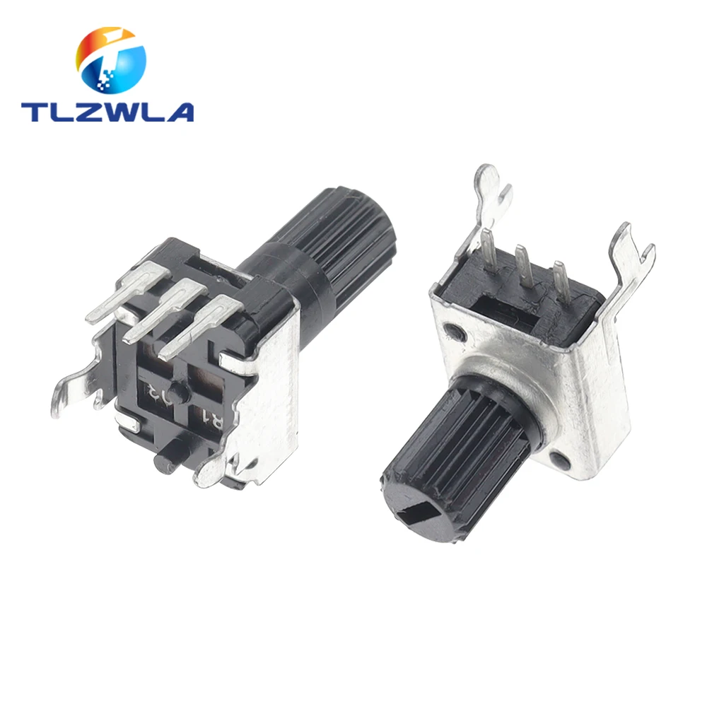 Potenciómetro de sello de 9 pines, resistencia ajustable, 100 piezas, RV09, eje Horizontal Vertical de 15/20mm, 1k, 2k, 5k, 10k, 20k, 50k, 100k, 0932 - imagen 5