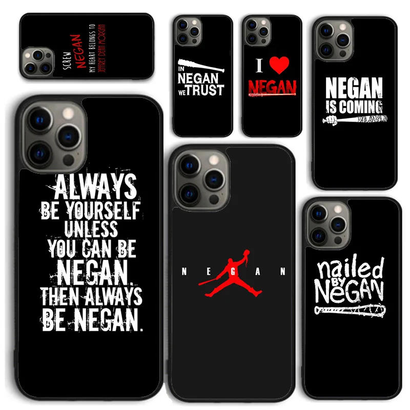 Negan viene funda de teléfono para iPhone 17 Air 16 Coque 15 14 12 13 PLUS 11 PRO MAX contraportada Fundas Shell