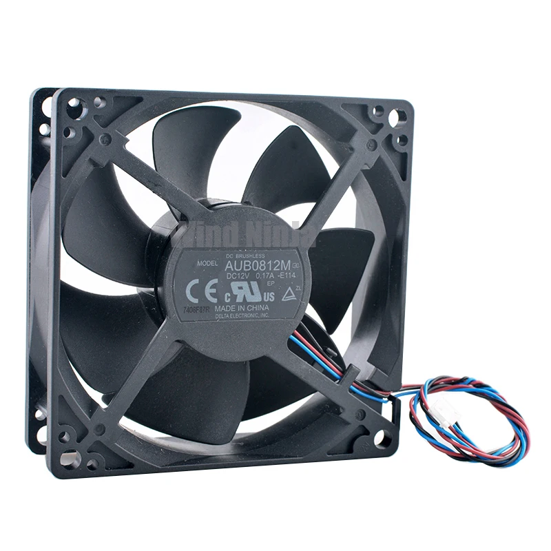 AUB0812M Ventilador de flujo axial de 8 cm x 80 mm 80 x 80 x 25 mm DC12V 0.17A Ventilador de enfriamiento de 3 pines para proyectores - imagen 2