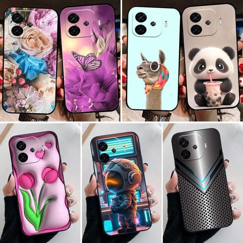 Fundas de teléfono de lujo para VIVO iQOO Z9 Turbo 5G funda de silicona negra para IQOOZ9Turbo iQOOZ9 Z9 Turbo Plus Z9X carcasa suave