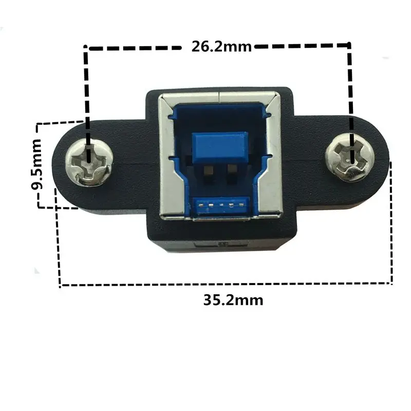USB 3,0 MICRO B macho a BF B hembra, tornillo de bloqueo de orificio de tornillo fijo, Cable de conexión de Cable de datos - imagen 5