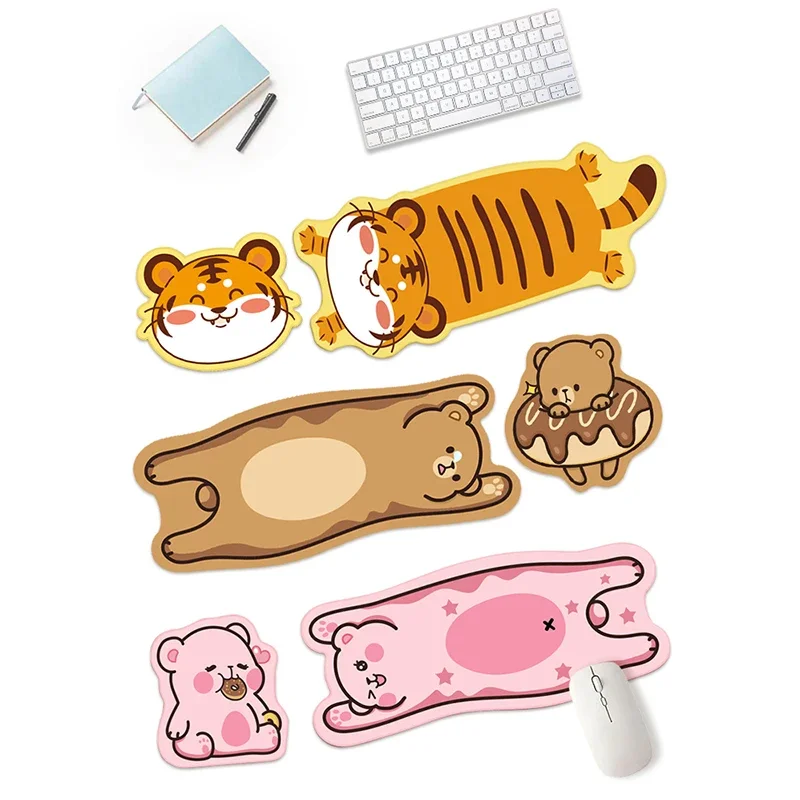 Alfombrilla de ratón de oso para ordenador portátil, escritorio de jugador, alfombrilla suave gruesa antideslizante, alfombrilla de ratón con teclado suave y cómodo de dibujos animados - imagen 3