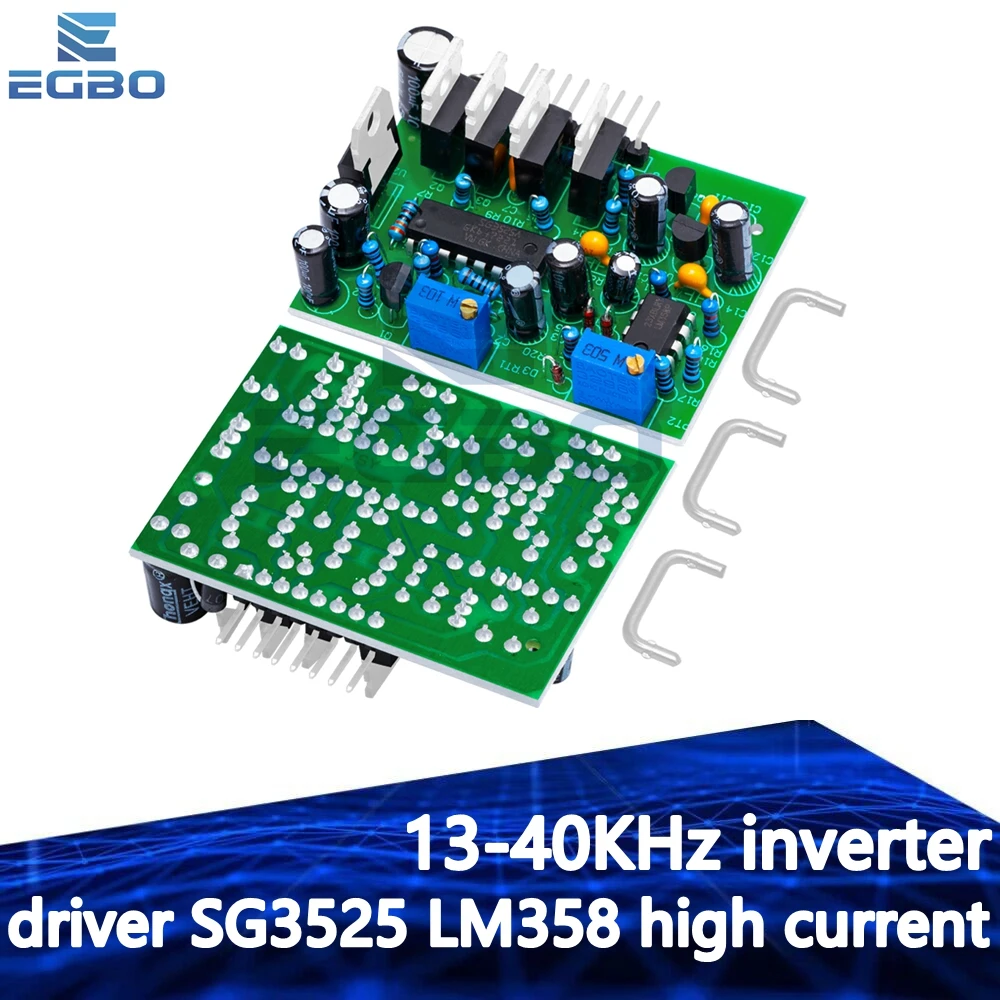 Placa controladora de inversor de 13-40KHz SG3525 LM358 alta corriente ajustable de alta frecuencia DC 12-24V conducción 5000W