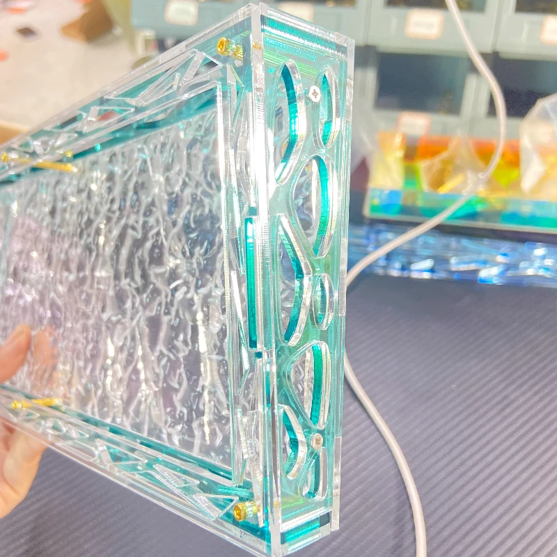 Gh60/ace68/Megalion Mad68/atk68 carcasa de teclado hueca transparente acrílica No requiere ensamblaje viene con placa de luz uniforme