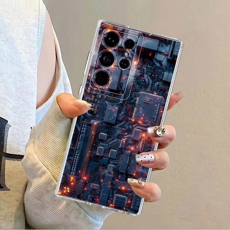 Funda de placa de circuito para Samsung Galaxy S10 Plus Note 10 20 Ultra S22 S24 FE S21 S23 S25 Ultra S20 funda suave - imagen 4