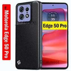 Funda Motorola Edge 50 Pro Cuero PU Antigolpes con Fibra