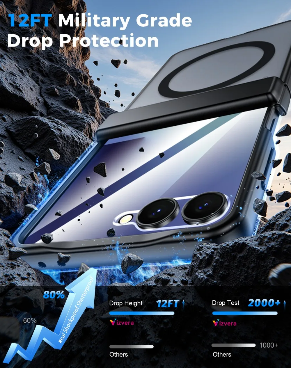 Para Samsung Galaxy Z Flip7 funda dura transparente bisagra media carga inalámbrica magnética protege la contraportada para Z Flip 7 Shell - imagen 5