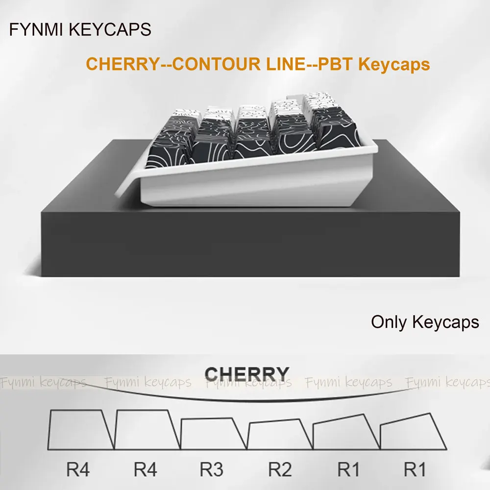 Fynmi Contour-teclas PBT con tema Original, teclas con estampado del lado sur ISO ANSI, 136 teclas para teclado mecánico de tamaño completo - imagen 4