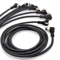 Cable para sensor M12 tipo A macho-hembra estanco, 4/5/8 pines
