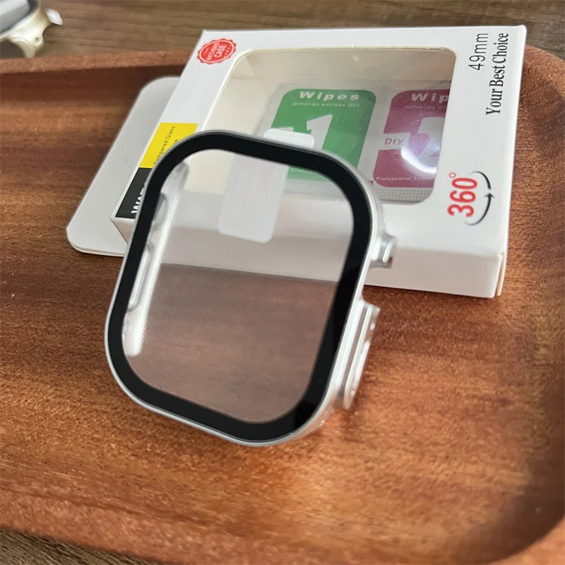 Funda de 49mm para Apple Watch Ultra 3, carcasa de 49mm, accesorios para PC, parachoques a prueba de golpes + Protector de pantalla de vidrio templado iWatch Ultra 2 3 - imagen 3