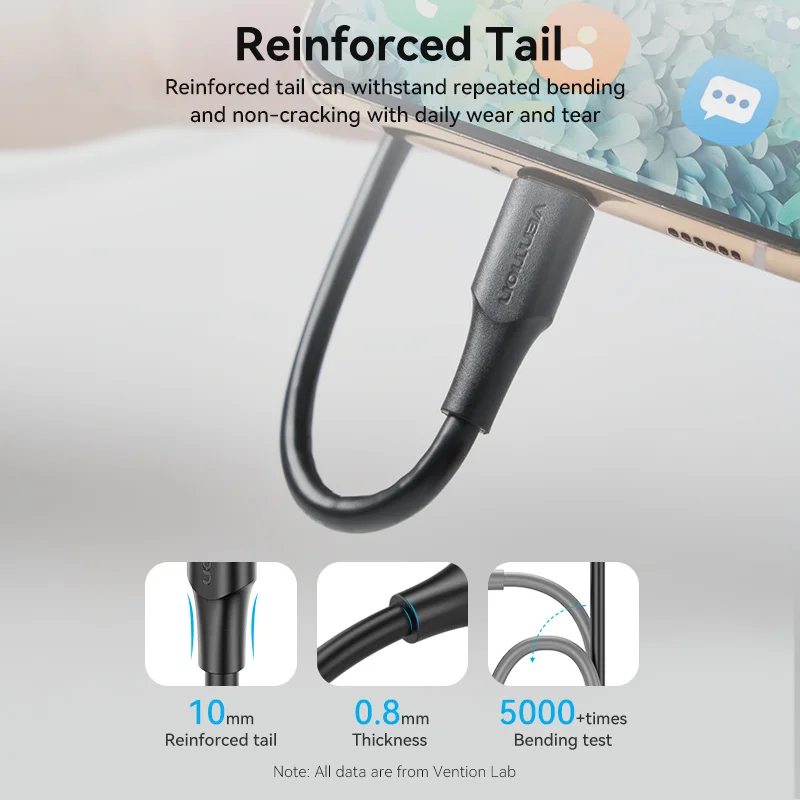 Vention Cable Micro USB 3A Cable de datos USB de carga rápida Cable de carga de teléfono móvil para Samsung HTC LG Android Tablet Cable USB - imagen 5
