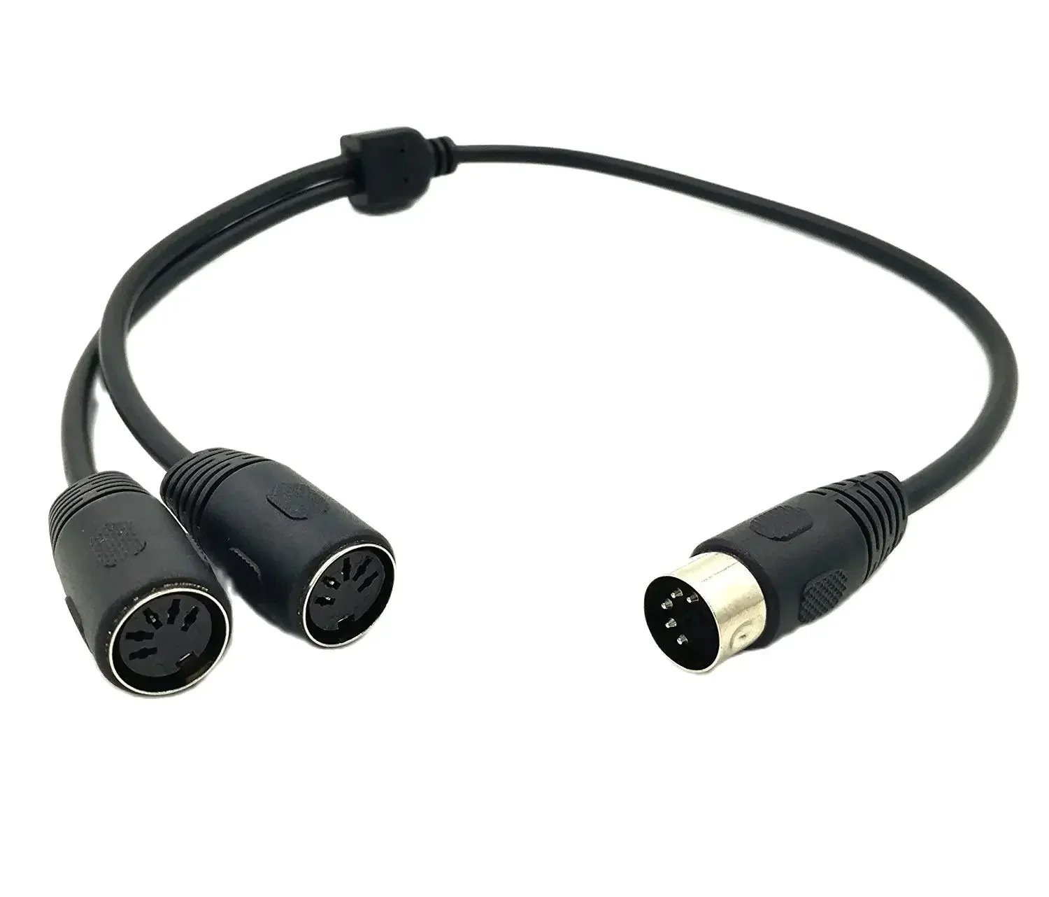 Adaptador MIDI DIN de 5 pines, divisor Y de 5 pines, macho a Dual, 2 X DIN-5 hembra, extensión de Audio, teclado MIDI, sintetizador eléctrico - imagen 2