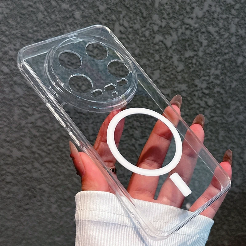 For Magsafe-fundas transparentes de lujo para For Xiaomi Mi 14, 13, 12 Ultra, 13t, 12t Pro, carga inalámbrica magnética, accesorios de cubierta a prueba de golpes - imagen 3