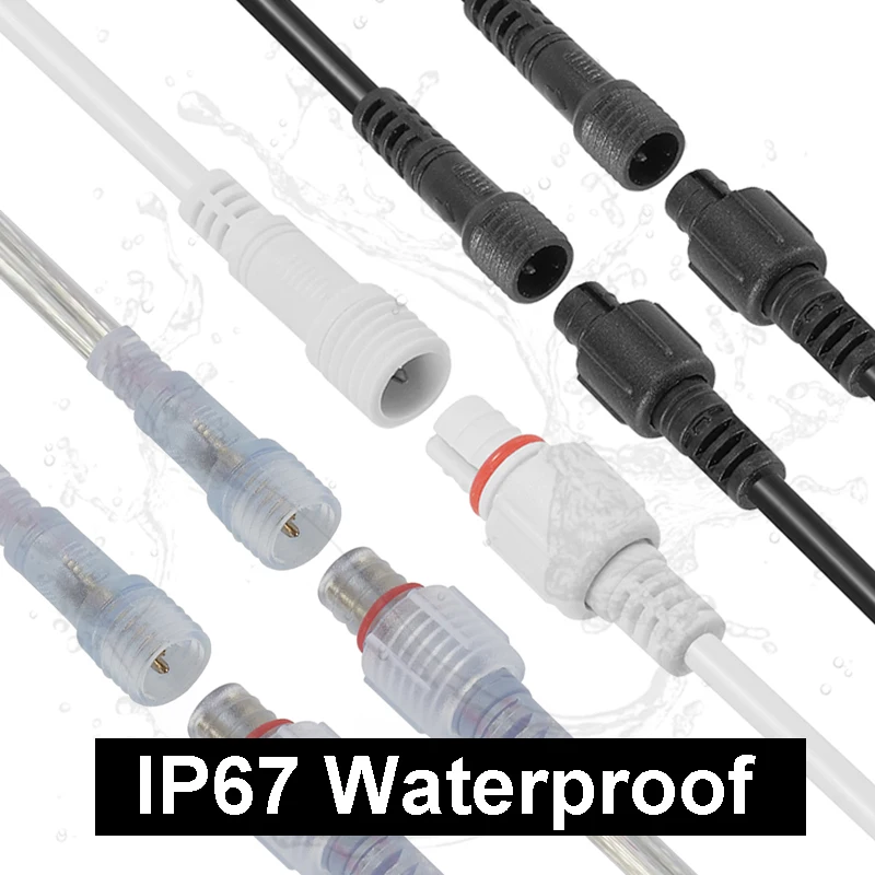 Cable de alimentación Pigtail impermeable macho hembra 20cm 22/20AWG cables de extensión IP67 Cable conector para altavoz Led Par luz mano