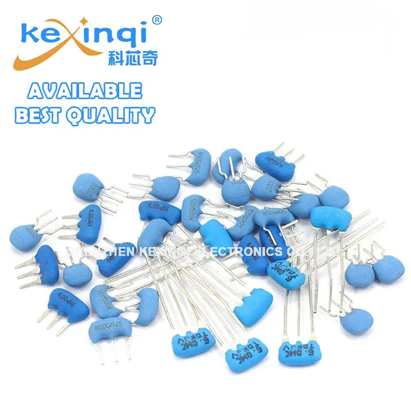 10 Uds CSTLS8M00G53-B0 4M 6M 8M 10M 16M 20MHZ DIP-3Pin oscilador de cristal de inserción directa de cerámica 3 pines 4MHz 4M 4,0MHz resonador - imagen 4