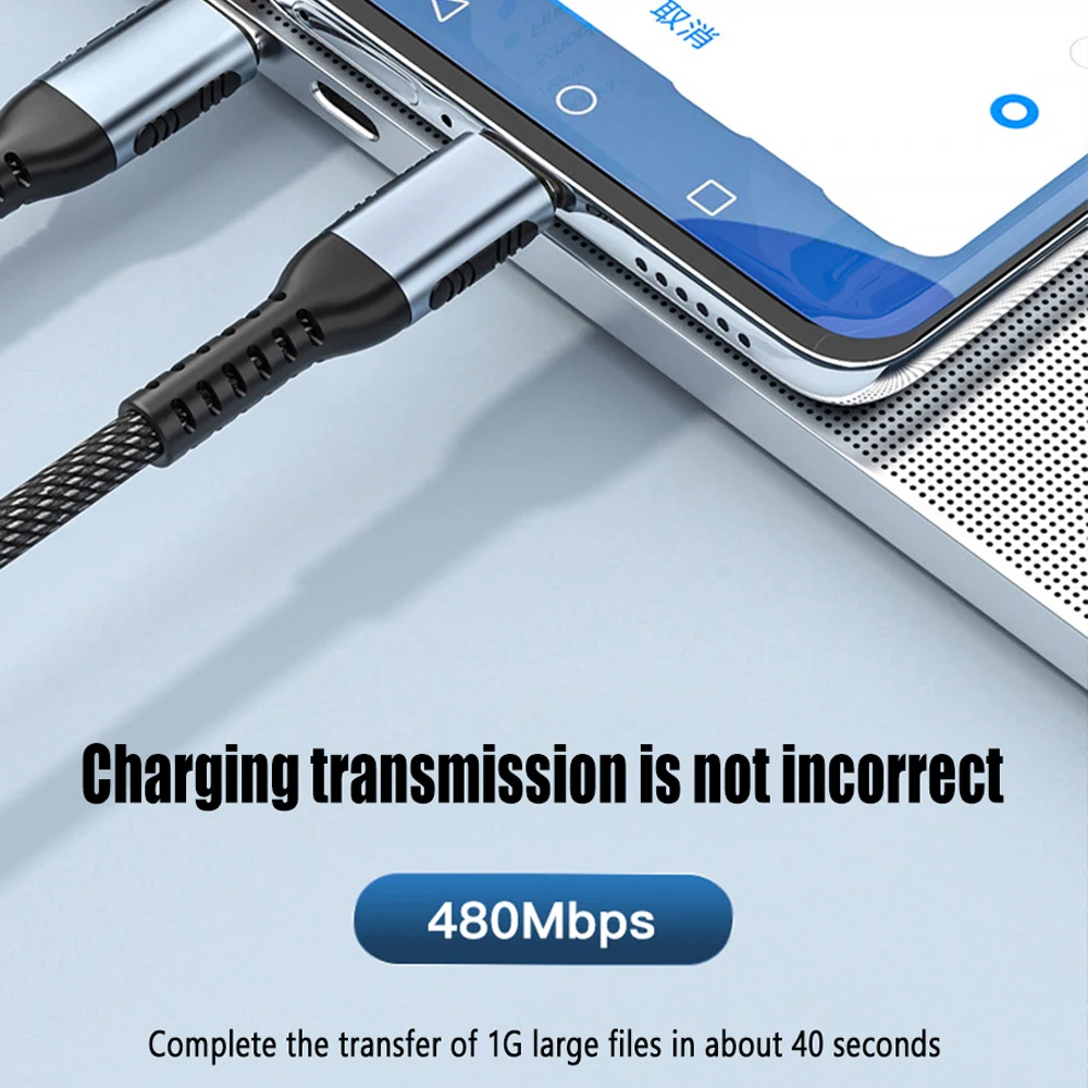 Cable de carga ultra rápida PD100W tipo Usb C 100W tipo c Cable cargador para iphone 15 xiaomi MacBook Pro con chip E-Marker 1M - imagen 3