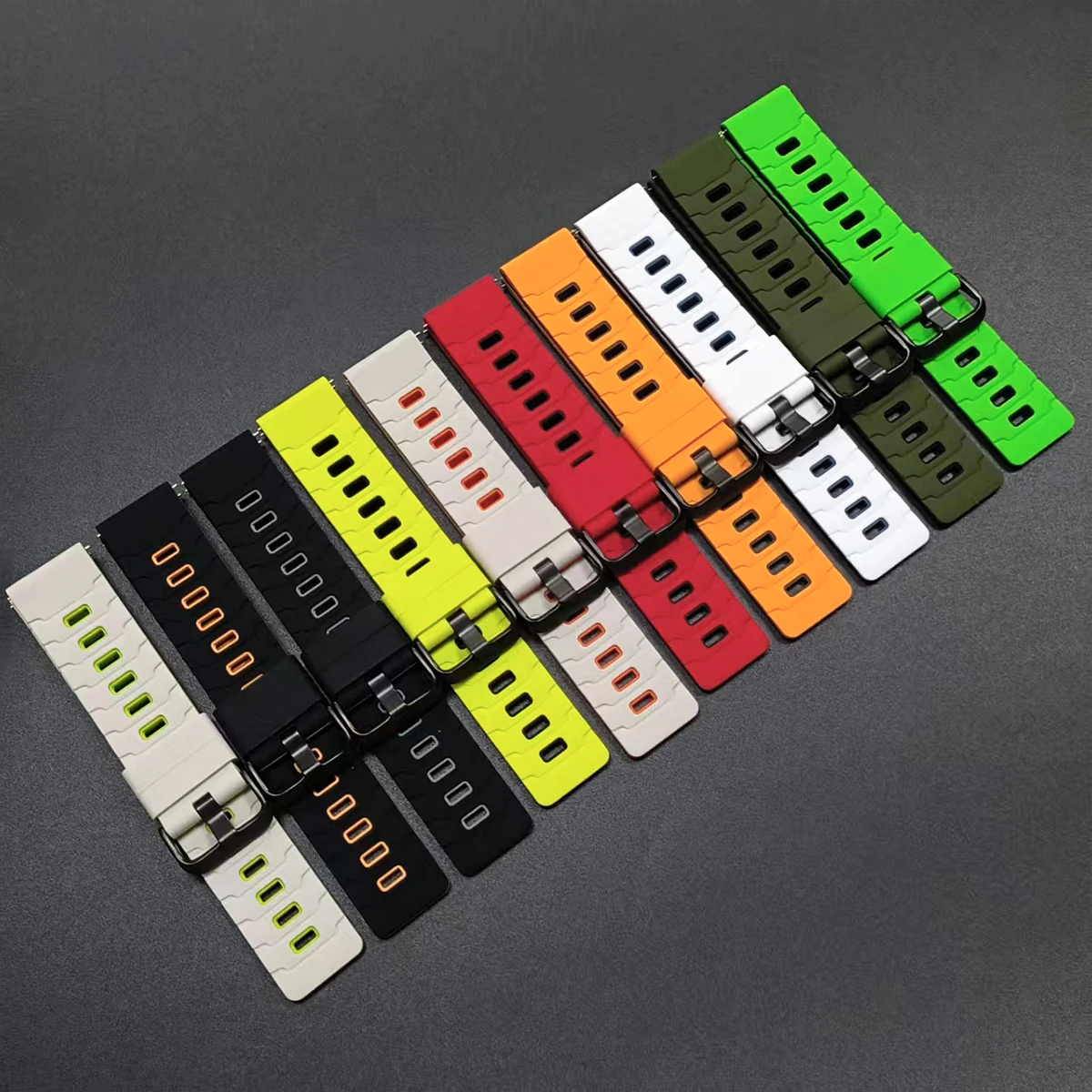 Correa de silicona para reloj Garmin Venu 4, 45mm, 3, 2, Correa deportiva para Garmin Forerunner 570 47mm 255 265, pulsera de 22mm - imagen 3