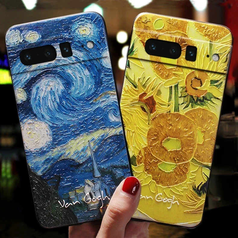 Para Funda Google Pixel 9 8 7 Pro 8Pro 9Pro XL 7A Funda para Google Pixel8 Pixel9 Pro Funda bonita arte 3D Funda de teléfono a prueba de golpes - imagen 3