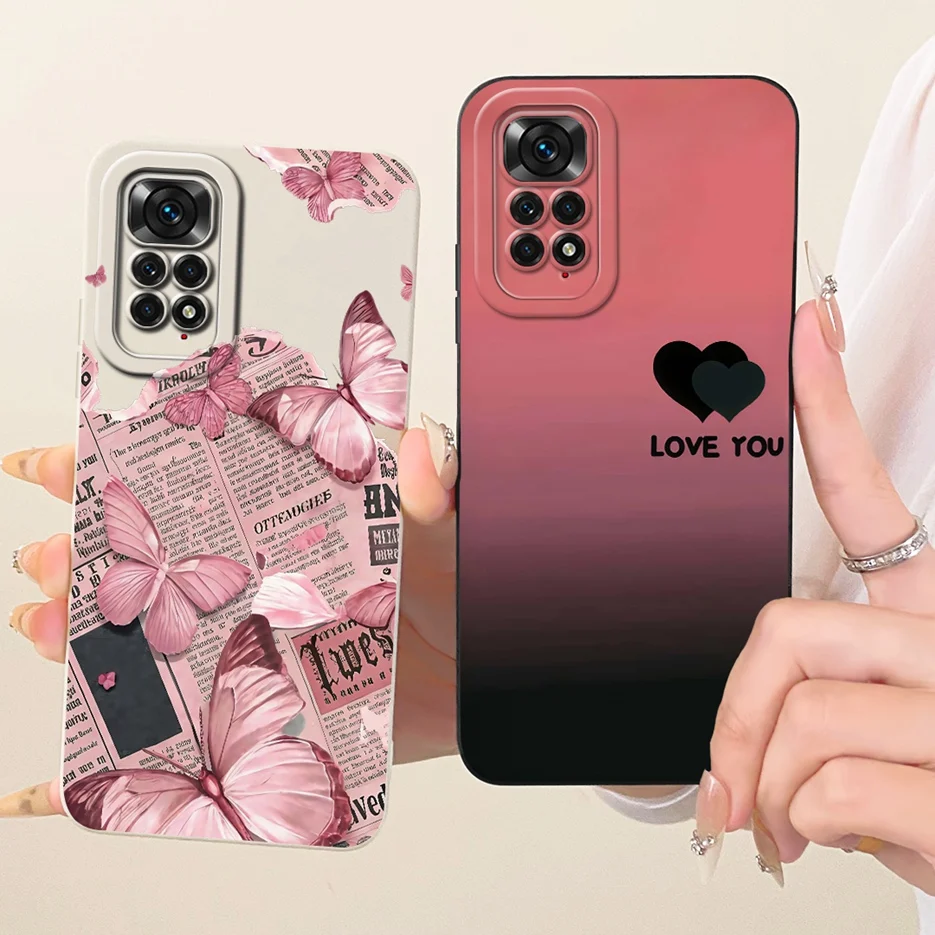 Para Xiaomi Redmi Note 11 4G funda Note 11S bonita funda de dibujos animados suave TPU funda de teléfono para Redmi Note 11 Pro Plus Note11 S Shell - imagen 3