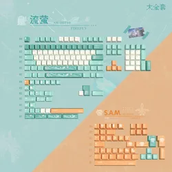 Teclas PBT perfil cereza para teclado mecánico tema luciérnaga