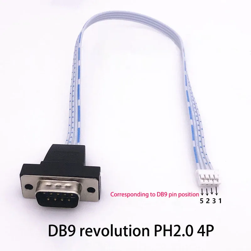 Cltgxdd 1 pieza DB9 puerto serie chapado en oro Cable Terminal de datos Cable RS232 XH2.54mm a 9 pines 232 a PH2.0 4p puerto pequeño 300mm - imagen 4