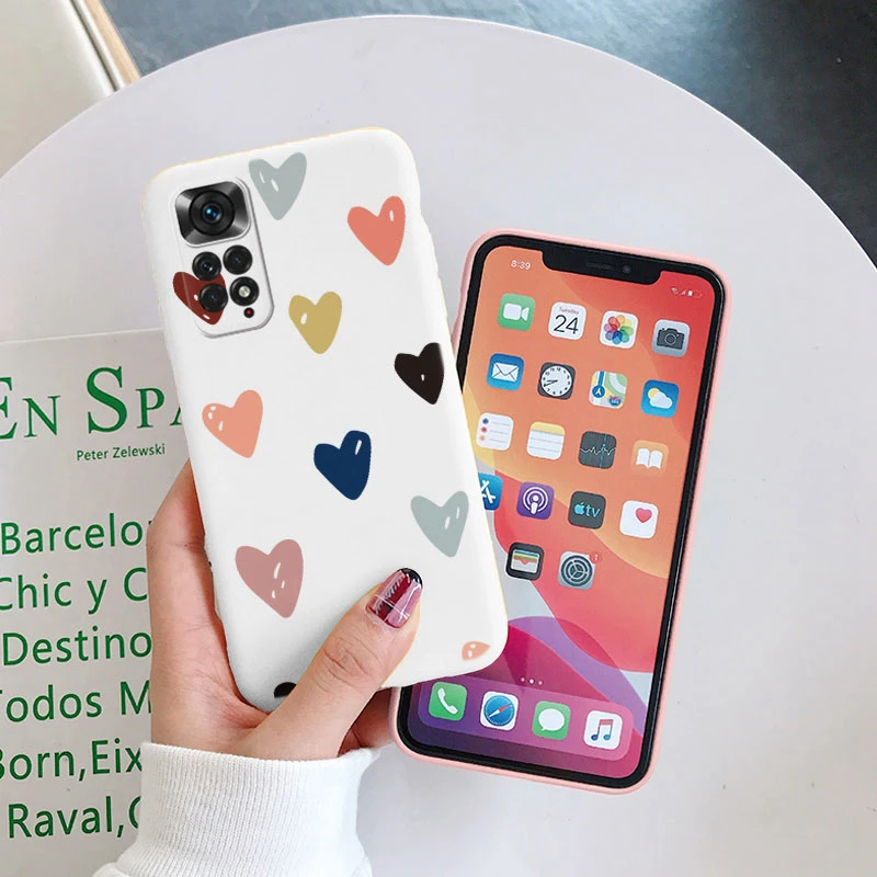 Para Redmi Note 11 11S 4G Note11 Pro funda colorida cara corazón suave TPU Fundas a prueba de golpes parachoques cubierta de teléfono para Redmi Note 11Pro - imagen 4