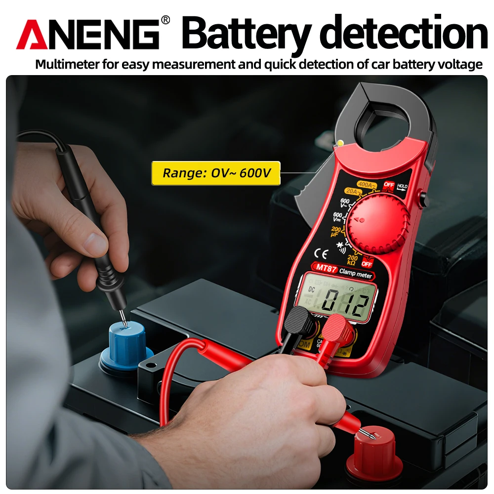 Multímetro portátil MT87 ANENG, multímetro de voltaje CC/CA de 1999 recuentos, amperímetro, Detector NCV Ohm, herramientas de reparación de automóviles industriales - imagen 3