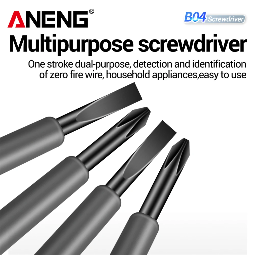 ANENG B04 Destornillador ranurado/Phillips Indicador de bombilla de neón Probador aislado sin contacto Detector de bolsillo Pluma Herramientas de electricista - imagen 5