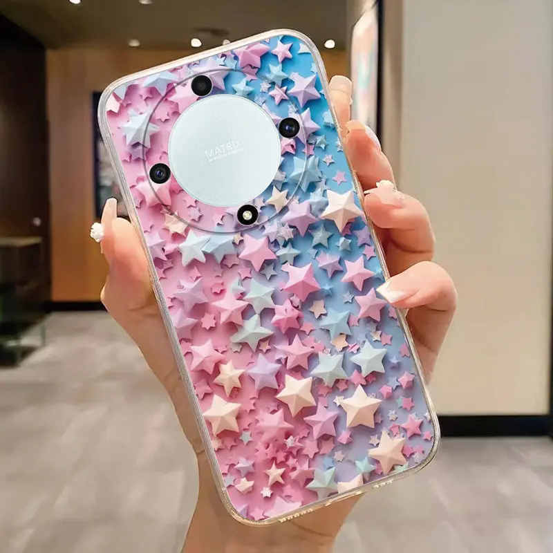 Para Honor 200 400 Pro Lite X9c X9a X9b X8a X8b X8c X7b X7a X6a X6b X6c funda de teléfono mariposa aceite flor bolsas transparentes cubierta de silicona - imagen 5