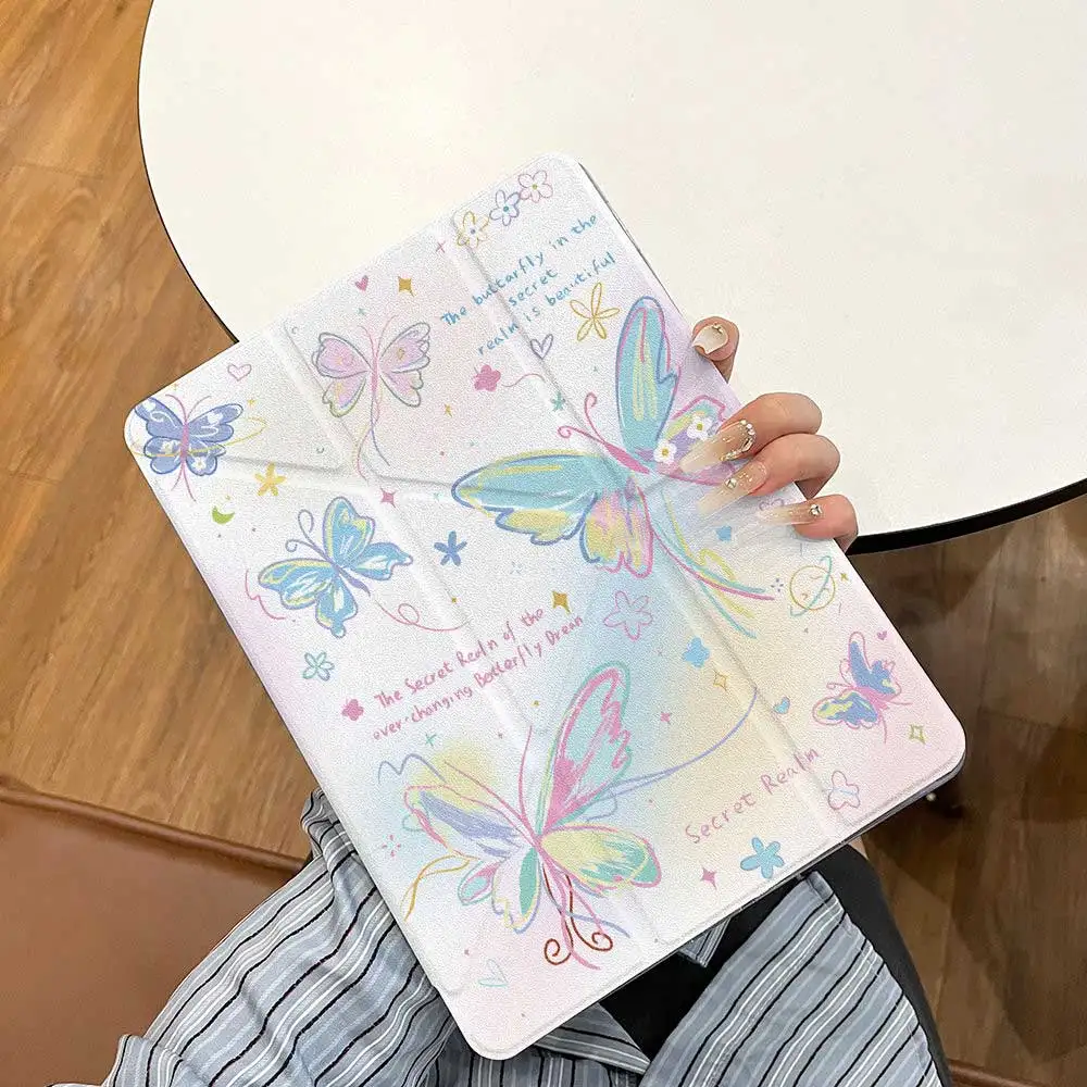 Funda de mariposa plegable en Y para iPad (A16) 11a generación 10a 10,2 9a 8a 7a Funda para iPad Air4 5 Air11 13 Pro11 13 ''M4 Pro12.9 5a 6a - imagen 2