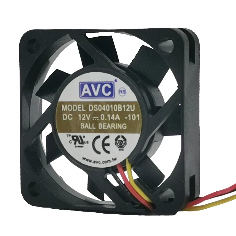 Ventilador de refrigeración axial para CPU AVC DS04010B12U 4010, rodamiento de bolas dual, 12V, 0.14A, 4cm, 40x40x10mm, 5.500 RPM, 28.18CFM - imagen 5