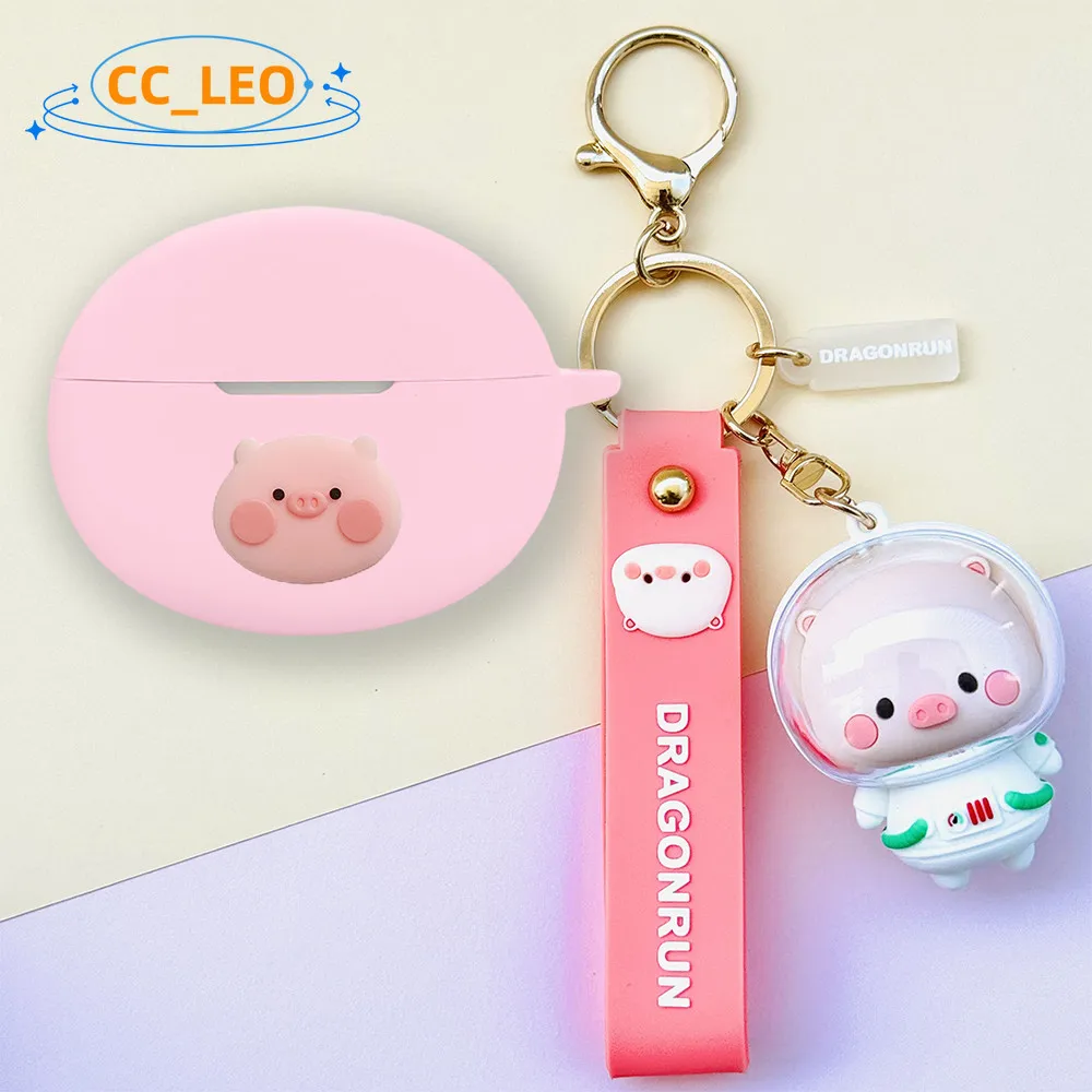 Para OnePlus Buds 4 funda de silicona suave dibujos animados dinosaurio Piggy lindo OnePlus Buds 4 funda protectora a prueba de golpes - imagen 3