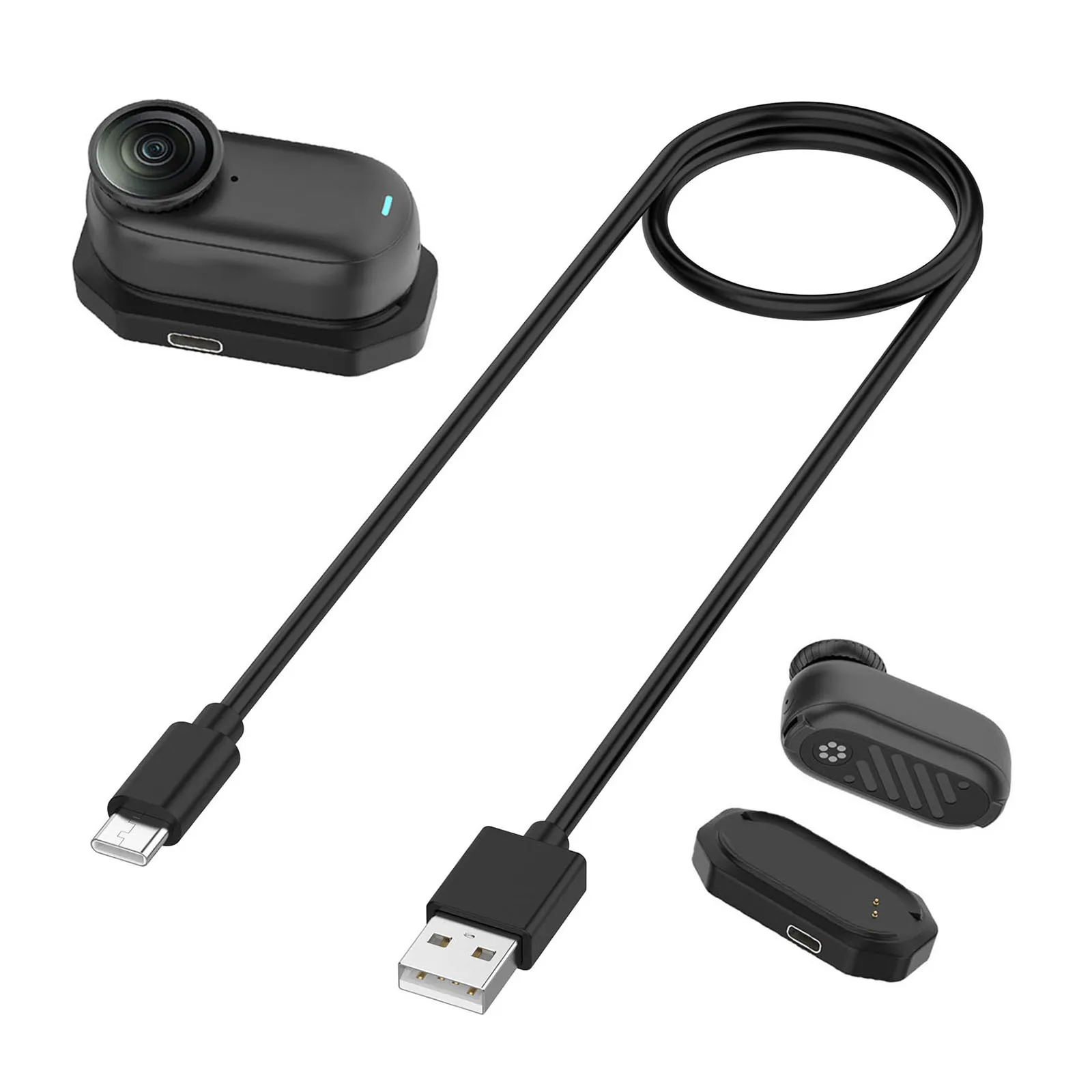 Base de cargador magnético para Insta360 GO3, Mini estación de carga para cámara de acción, Cable de carga portátil tipo C, accesorios para cámara - imagen 4