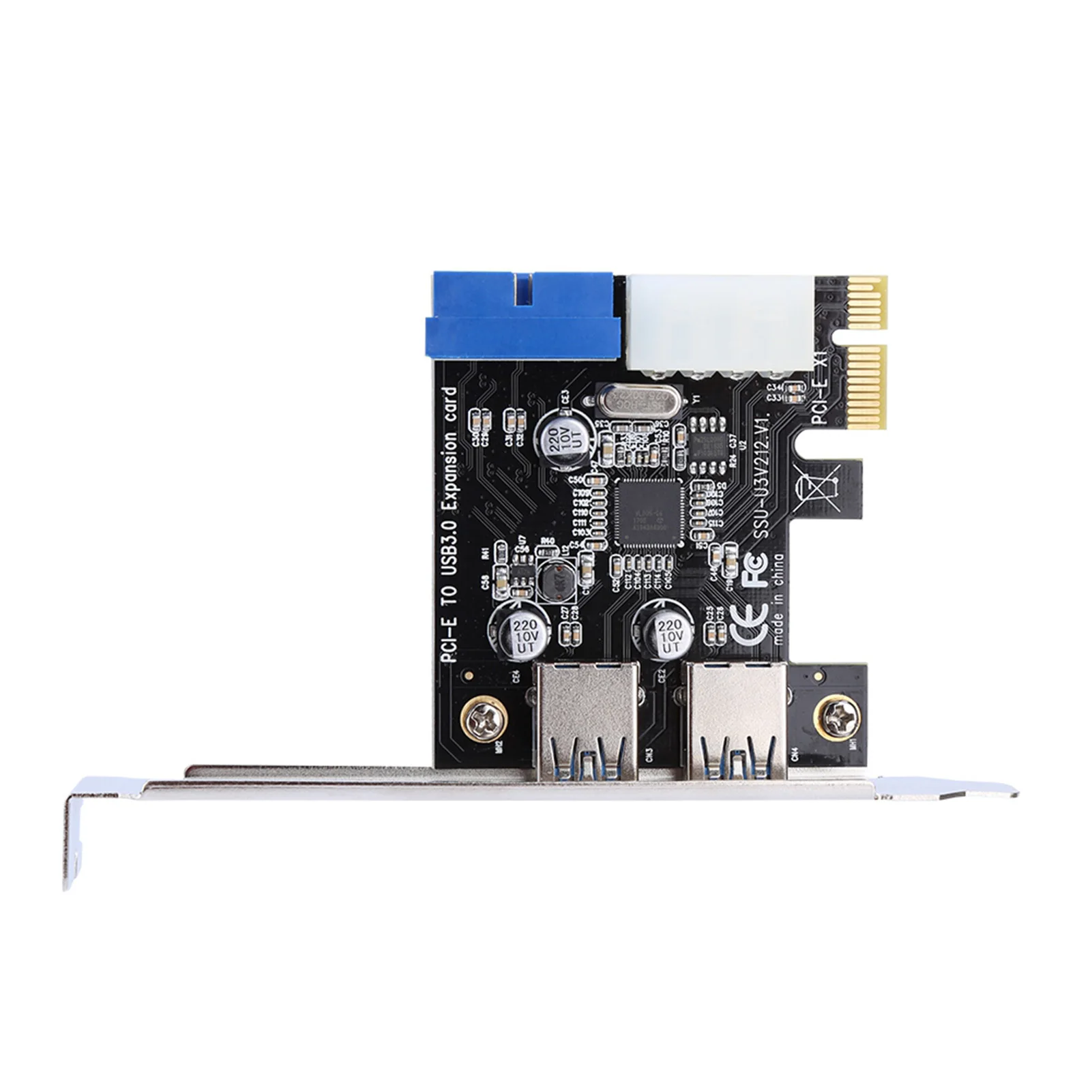 Adaptador de tarjeta de expansión PCIE a USB3.0 con módulo de expansión de interfaz frontal de 19 pines para Windows XP 32/64 para Windows 7 8 10 - imagen 5