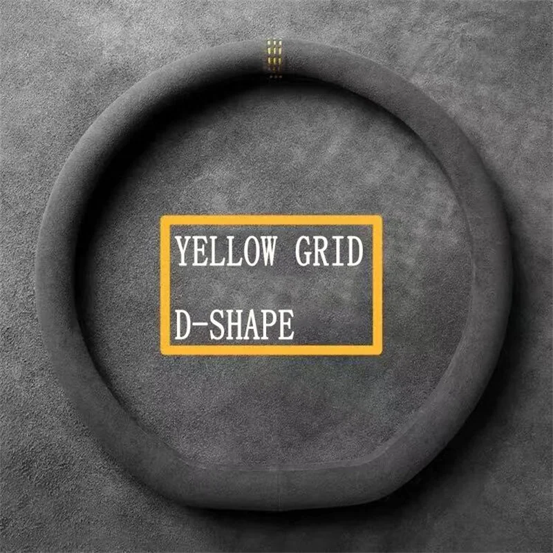 Funda de gamuza para todas las estaciones, protector para volante de coche, ultrafino, antideslizante, redondo, transpirable, en forma de D - imagen 3